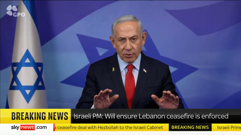 Netanyahu on Hezbollah ceasefire